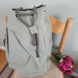 Old Navy Vtg Y2K Canvas Army Duffle Bag Field Green